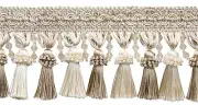 Beaded Tassel Fringe with Gimp Header, Color# P58 [Sold By The Yard]