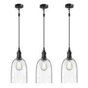 WINSOON Mini Pendant Lights, Single Hanging Ceiling Light Fixture Clear Glass...