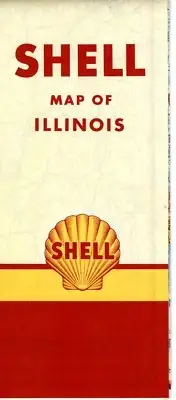 1953 Shell Road Map: Illinois NOS