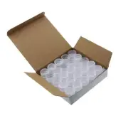 GOGOONLY 50 New, Empty, Clear, 5 Gram Plastic Pot Jars, Cosmetic Containers,