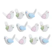 12PK LVD Birdie Colours Ceramic Figurine Home Decor Assorted