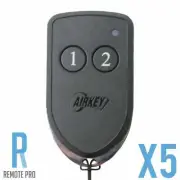 5 x NEW Genuine Airkey Air Key Garage/Gate Remote Control AK3TX2R/AK2 2 Button