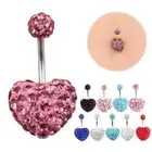 Jewellery Button Body Piercing Heart Belly Bar Fake Belly Ring Navel Rings