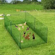 Pet Scene 1.15Mx12M Pourltry Netting Chicken Run Coop Cage Hen House Chook Pen Fence Enclosure Mesh Net Hutch Habitat Poultry Netting Yard Farm Fencing
