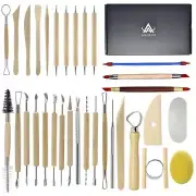 Pottery Sculpting Tools 32PCS Ceramic Clay Carving Tools Set for Beginners Ex...