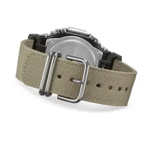 【CASIO 卡西歐】八角形農家橡樹帆布錶帶系列/G-SHOCK金屬錶殼款/45mm(GM-2100C-5A)