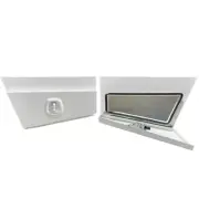 750 x 230 x 400mm White Flat PAIR Ute Toolbox Truck Under Body Tray Tool Box