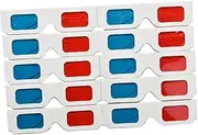 Homoyoyo 50pcs 3d Movie Glasses Red Anaglyph 3d Party Glasses Cinema 3 New Year Party Glasses Anaglyph Red and 3 Holiday Lights Glasses 3d Eyeglass Video Paper