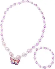 [LRXIYODE] 1Set Butterfly Jewelry for Necklace and Bracelet Kit for Birthday Parties and Dress Durable Beads