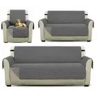 1 2 3 Seater Faux Cotton Fabric Soft Couch Covers Stretch Slipcover Protector
