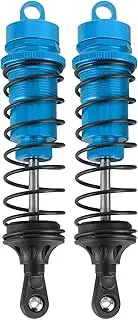 RC Car Shock Struts Damper, 2pcs Aluminum Alloy Front Shock Struts Damper Spare Parts Compatible for Outcast 1/10 Remote Control Car Model(Blue)