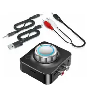 USB Bluetooth V5 Wireless Receiver 3.5mm Aux Audio Stereo Adapter FM Transmitter