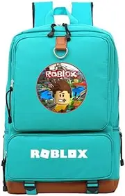 Roblox Multi-Pocket Backpack School Laptop Bag Glow in Dark, Green