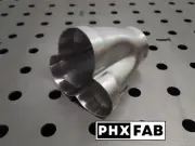 3 Into 1 Merge Collector 1.625" Inlet 2" Outlet 304 Stainless Steel Weld On
