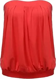 [ZANZEA] Women's Sexy Casual Summer Slim Strapless Pleated Ruched Beach Vest Shirt Tube Tops