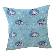 Snowflakes Winter Owl Penguin Pattern Cushion Cover