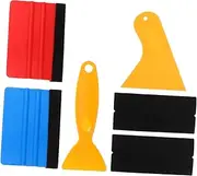 iplusmile 6-piece Car Vinyl Wrap Tool Set Auto Car Wrap Grier Window Tinting Tools Felt Edge Squeegee Scraper for Easy Applicati