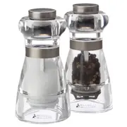 2PK Maxwell & Williams 11cm Dynasty Acrylic Manual Salt/Pepper Mill/Grinder Set