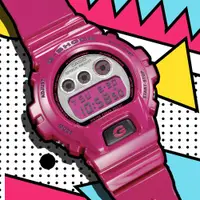 在飛比找ETMall東森購物網優惠-CASIO G-SHOCK 復古流行大錶徑計時錶/桃/DW-