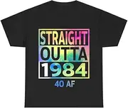 [Generic] 40th Birthday 40th Birthday Gifts for Women,Womens Straight Outta 1984 ds008 T-Shirt
