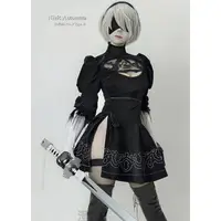 在飛比找蝦皮購物優惠-尼爾 自動人形 2B COS服裝 假髮 鞋 cosplay 