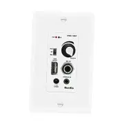 in Wall Audio Control Amplifier Receiver 2 Channel Wall Plate with USB