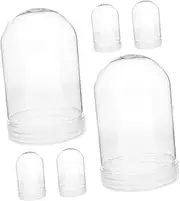 GOOHOCHY 6pcs Clear Plastic DIY Snow Globe Kit with Screw Off Cap Arched Design for Creative Home Decoration Unique Wedding Craft Idea