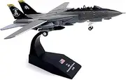 Replica Pre-Build Aircraf Metal 1/100 Scale for F-14 Tomcat Jolly Roger Squadron Vf103 Missile Bomber Alloy Military Aircraft Model Toy Collection Gift Display