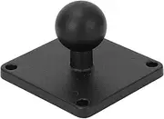 Aluminium Alloy Ball Mount Base, CNC Machined AMPS Adapter Plate 1 Inch with Rubber Ball, Easy to Install, for Boats, Kayaks, Off Road Vehicles