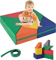 BABY JOY Kids Crawl & Climb Foam Play Set, 7-Piece Soft Climbing Blocks for Toddlers Over 18 Months, Indoor Home Playroom Climber Toy Lightweight Foam Gym Equipment Activity Play Set (Multi-Color)