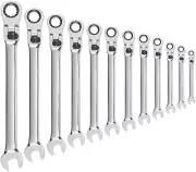 GEARWRENCH 12 Point Locking Flex Head Ratcheting Combination Wrench Set