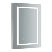 Fresca Spazio 24" Modern Aluminum Bathroom Medicine Cabinet in Mirrored
