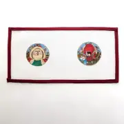 Tapestry Tent Handpainted Needlepoint Canvas 2-Sided Ornament Santa Toys 18 Mesh