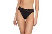 Bendon Lace Trim High Cut Brief 35-7700 Black