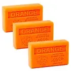 3 x 125g Bars - Orange Scented French Soap with Organic Shea Butter