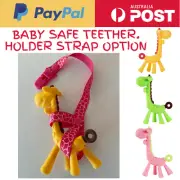 Baby Giraffe teether Holder Strap Food Grade Silicone BPA Free SOOTHE SORE TEETH