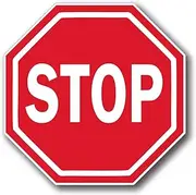 AK Warning Stop Sign Vinyl Sticker Decal for car | Van | Trucks | Motorcycle | Bumper | Window Any Smooth Surface Size: 5