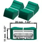 Sifam 2 Fader Knob Green 18,5mm Fadercaps Caps Mixing Consoles Mixer
