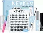 DIY Lash Extension Kit Lash Clusters Kit 84 Pcs Cluster Lashes with Lash Bond an