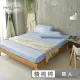 【Simple Living】精梳棉素色二件式枕套床包組 海洋藍(單人)