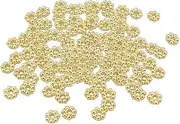 Colaxi 500x Daisy Flower Spacer Beads Flower Beads DIY Metal Crafting Loose Beads Charm for Jewelry Making Bags Earring Accessories, Gold