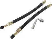 X AUTOHAUX 1 Set 90 Degrees Copper Tire Valve Extension with Flexible Plastic 210mm Tyre Valve Stem Extender for Car Motorcycle RV Truck Bike