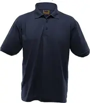 [Ultimate Clothing Collection] UCC 50/50 Mens Heavyweight Plain Pique Short Sleeve Polo Shirt (UK Size: L) (Navy Blue)