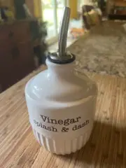 Mud Pie Vinegar Splash & Dash Ceramic Metal Pourer