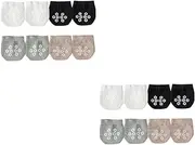 [Healeved] 2sets Women's Liner Socks Forefoot Design Moisture-wicking Anti-slip Half Palm Socks for High Heels 4pairs*2