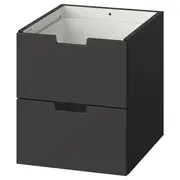 NORDLI Modular chest of 2 drawers, anthracite, 40x45 cm