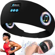 Sleep Headphones Bluetooth Headband Wireless Comfiest Music Headband,Soft Headphones for Sleeping in
