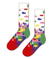 White Moose Crew Sock