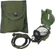 Military Tritium Lensatic Compass Olive Drab US Army Issue, Made in USA CG3H