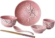 COLLBATH Japanese Spoons Ceramic Soup Spoons Set Creative Design Hand Painted Small Asian Tableware